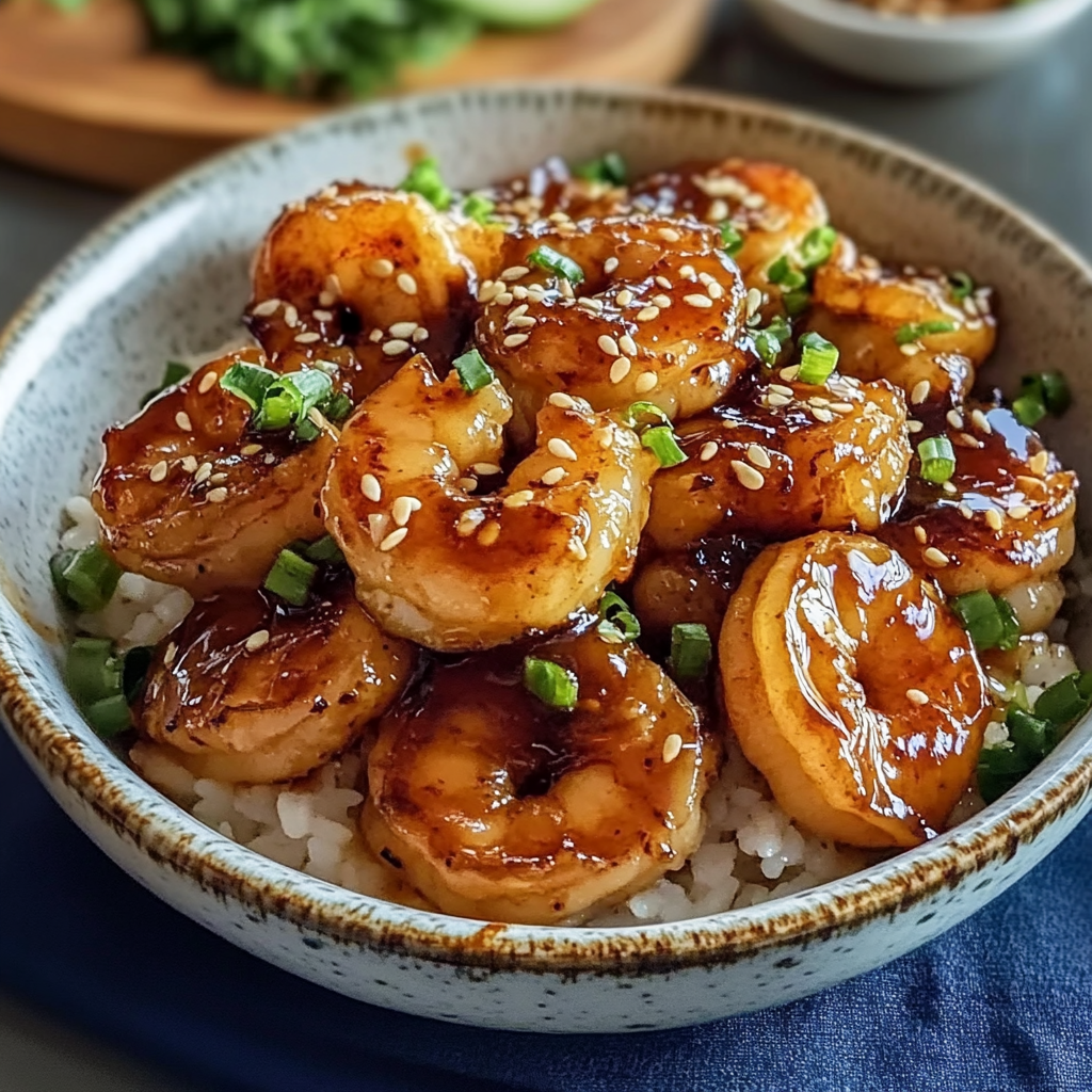 Honey Garlic Shrimp Bowls