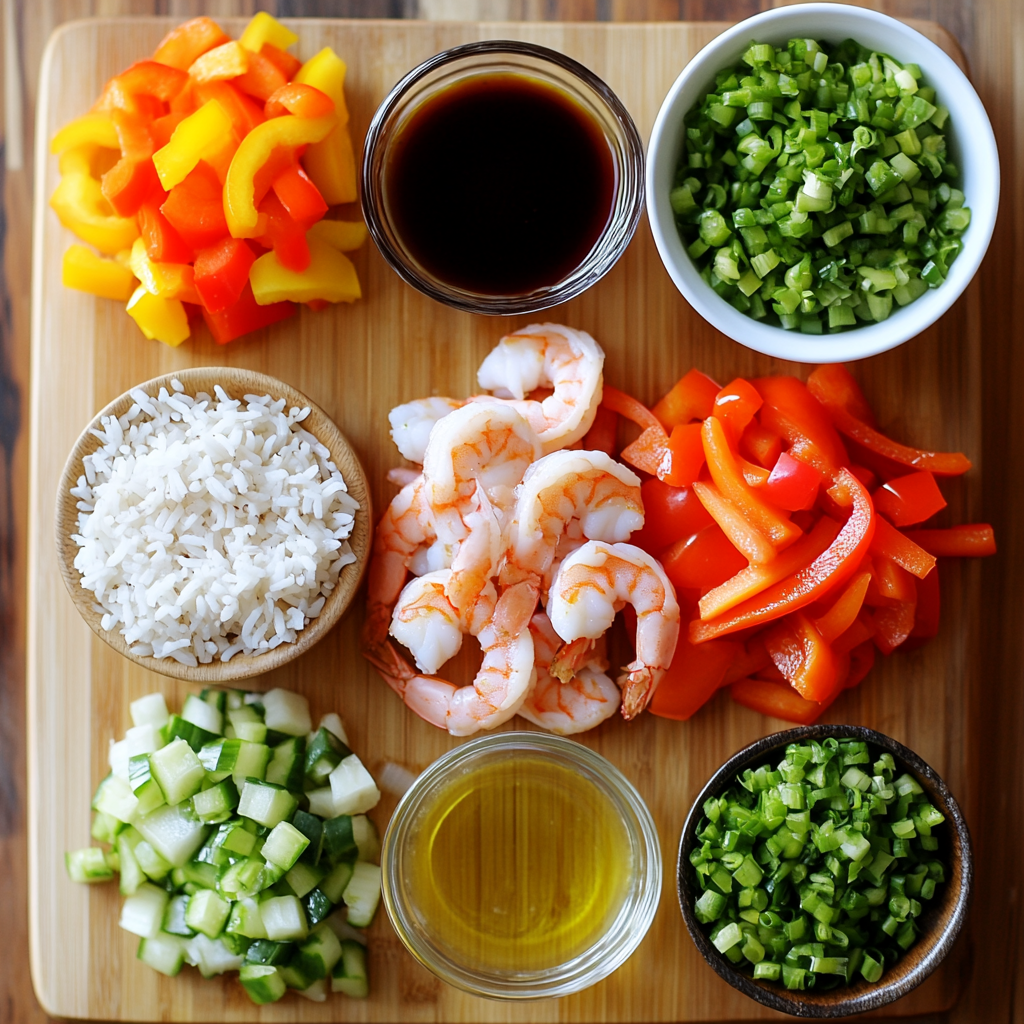 Honey Garlic Shrimp Bowls ingredients