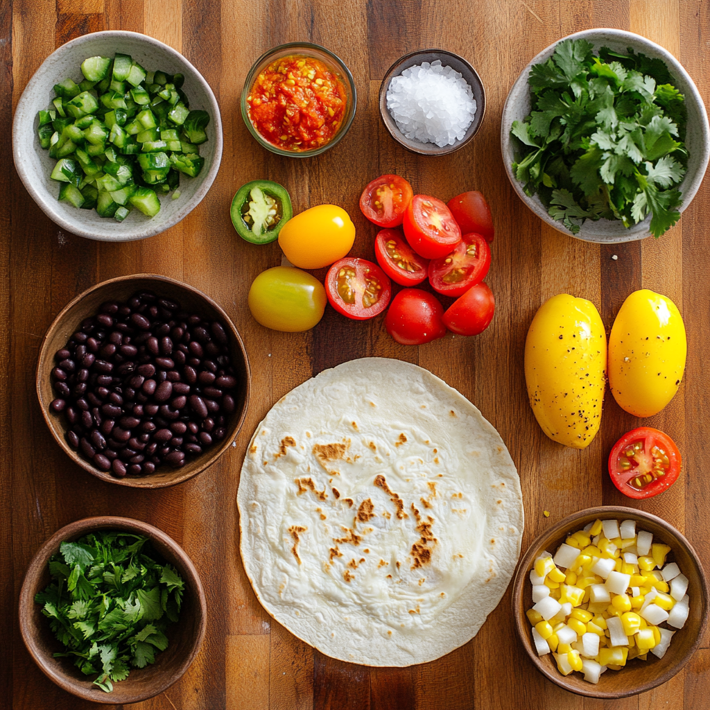 Huevos Rancheros with Ranchero Sauce ingredients