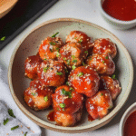 Korean BBQ Meatballs Spicy Mayo Dip 1