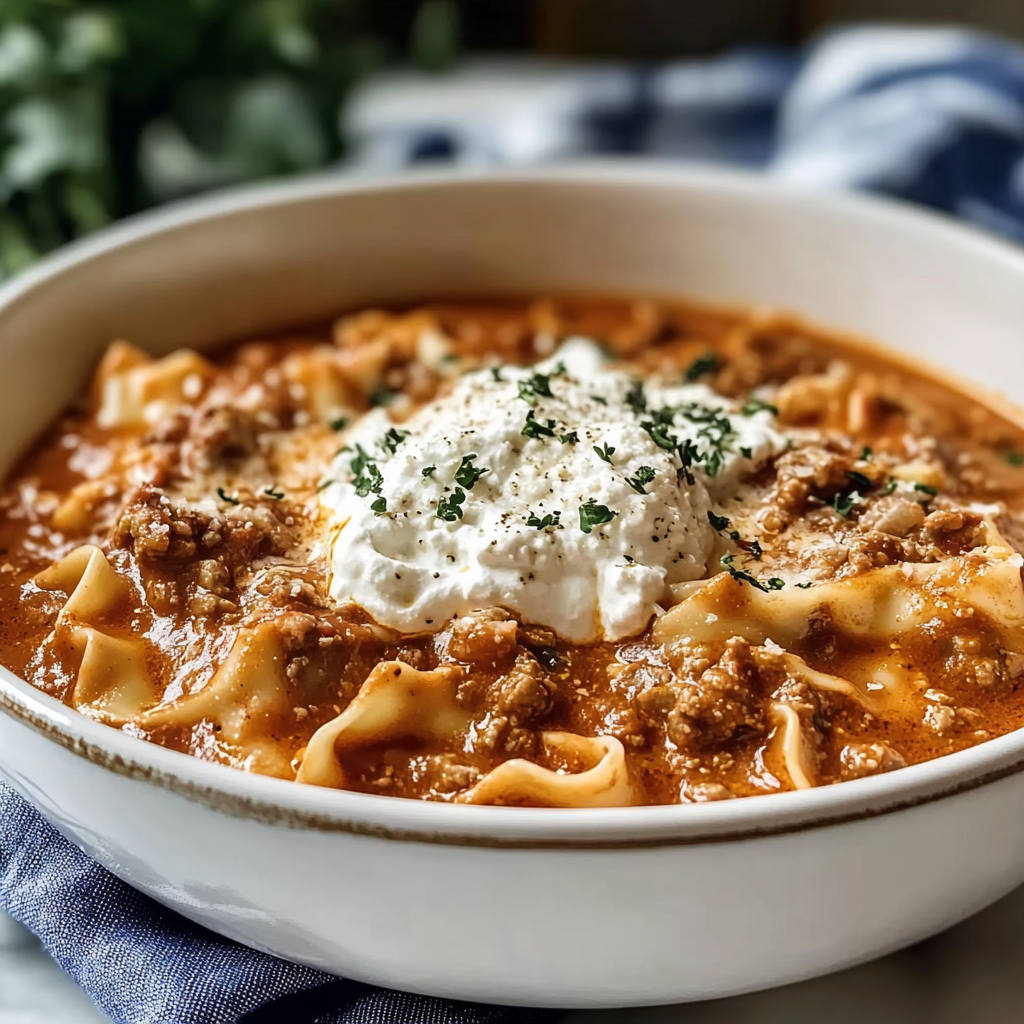 Lasagna Soup with Ricotta