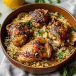 Lemon Chicken Thighs and Rice 1