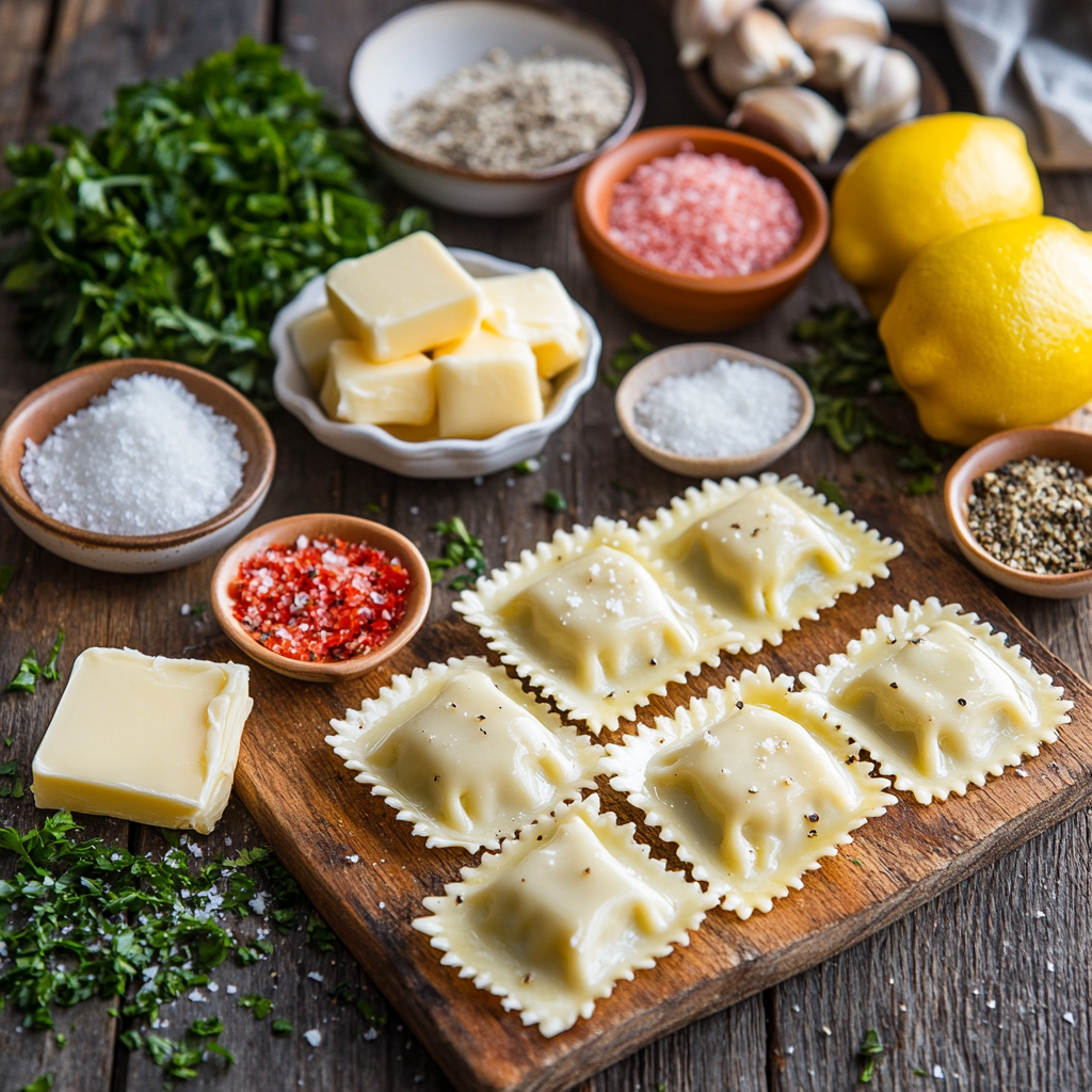 Lobster Ravioli in Lemon Butter Sauce ingredients