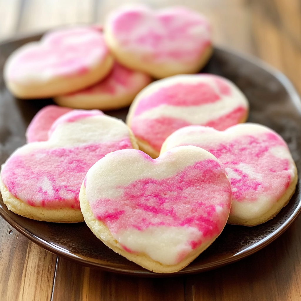 Marbled Pink Valentine’s Day Sugar Cookies 22 Marbled Pink Valentine’s Day Sugar Cookies