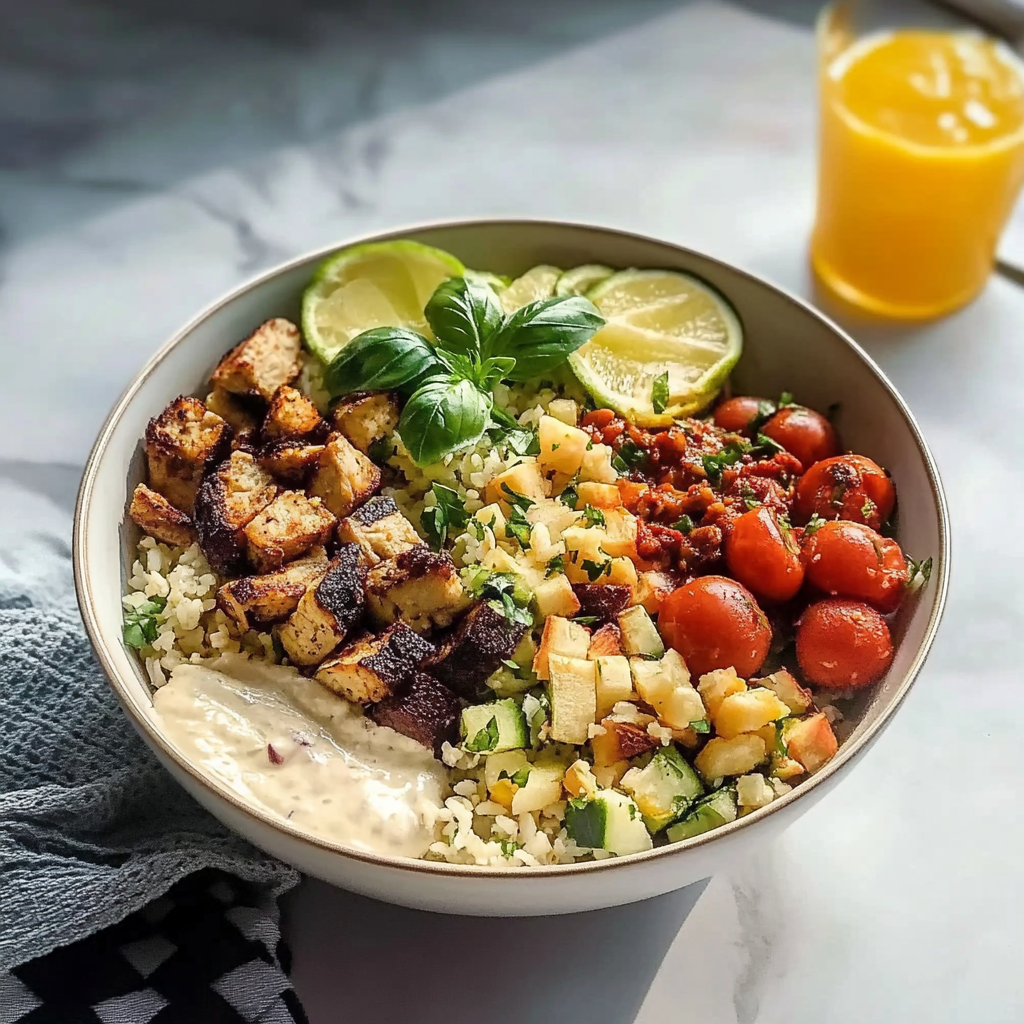 Mediterranean Cauliflower Rice Bowl