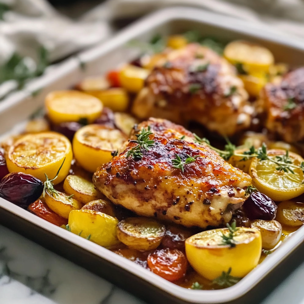 Mediterranean Sheet Pan Chicken Thighs
