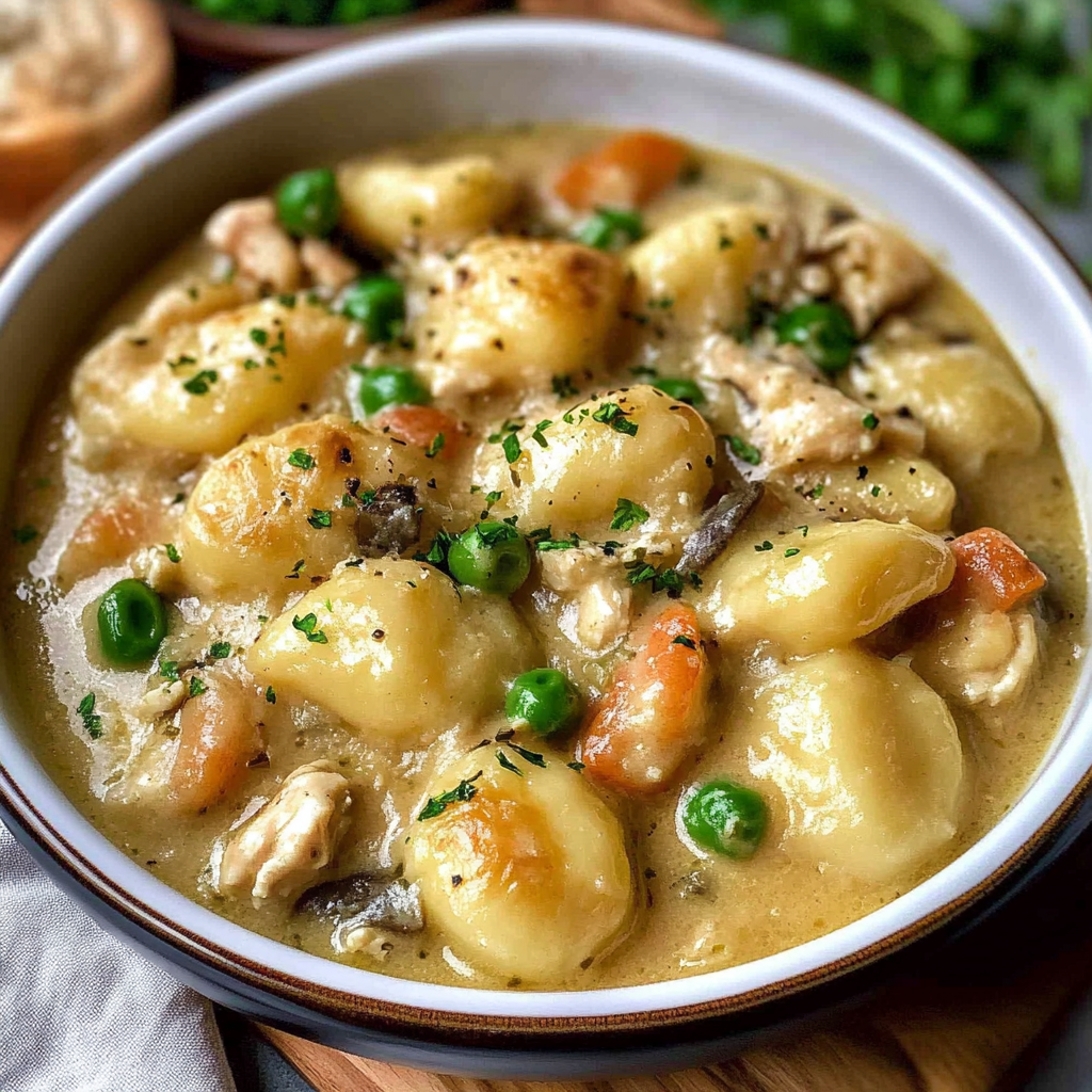 One Pot Gnocchi Chicken Pot Pie