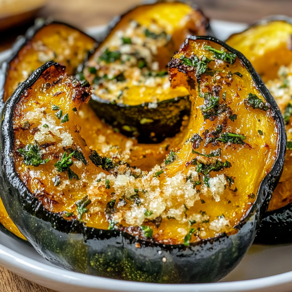 Parmesan Herb Roasted Acorn Squash