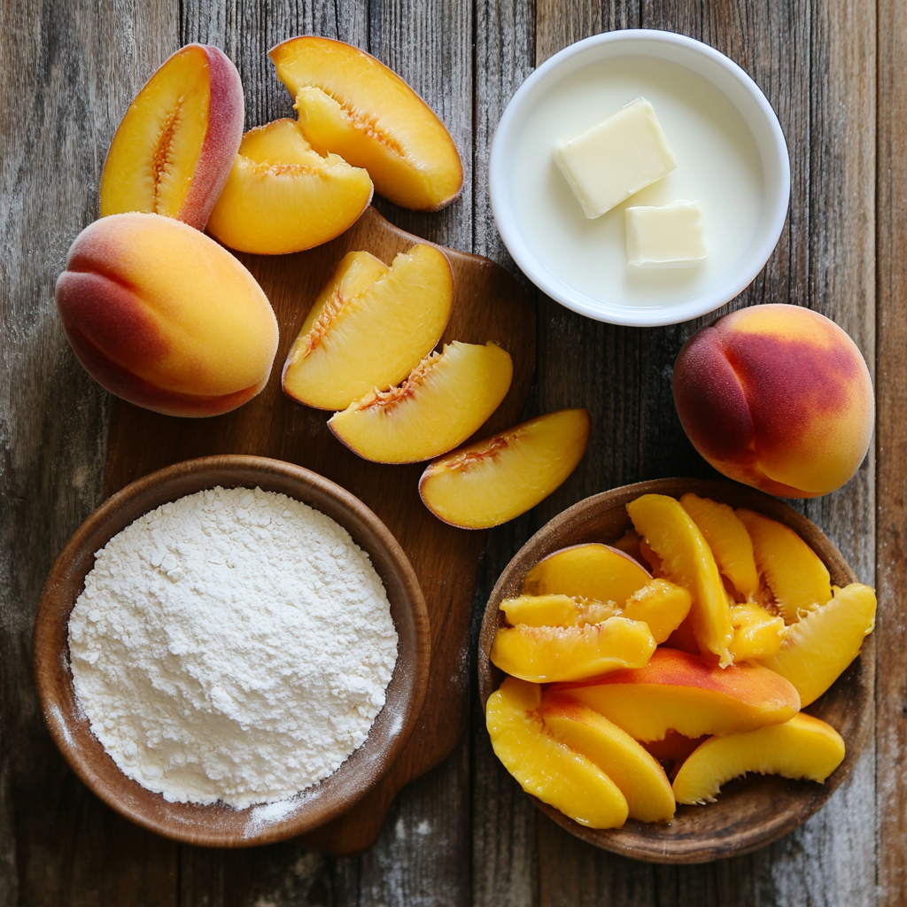 Peach Cobbler ingredients