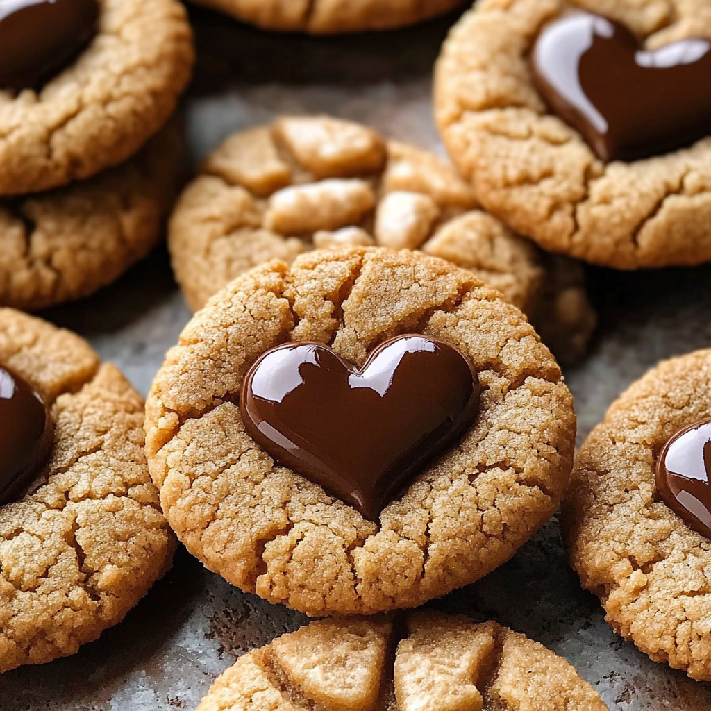 Peanut Butter Valentines Day Cookies