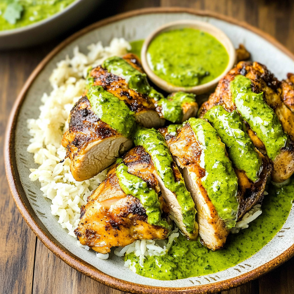 Peruvian Chicken with Green Sauce 1