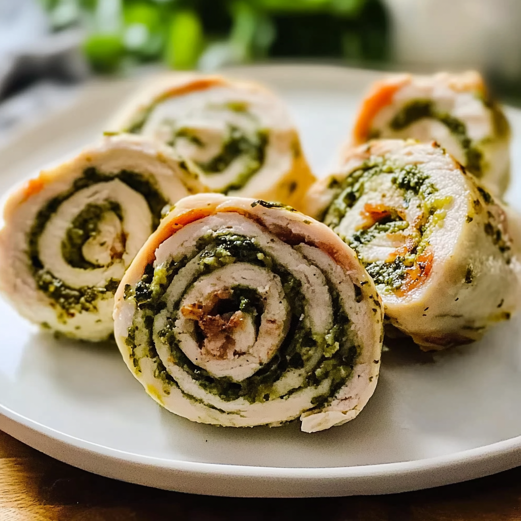 Pesto Turkey Pinwheels