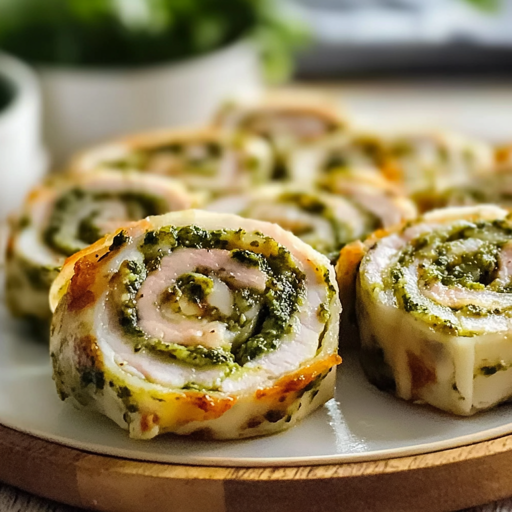 Pesto Turkey Pinwheels