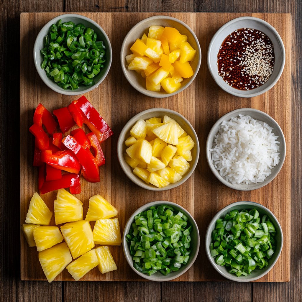 Pineapple Rice 20 Pineapple Rice ingredients