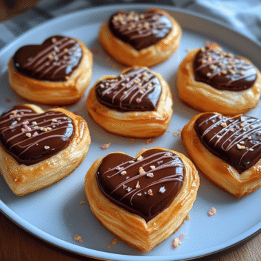 Puff Pastry Chocolate Hearts 28 Puff Pastry Chocolate Hearts 1