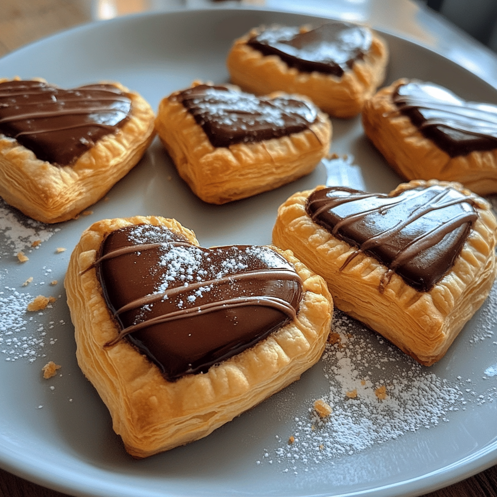 Puff Pastry Chocolate Hearts 20 Puff Pastry Chocolate Hearts