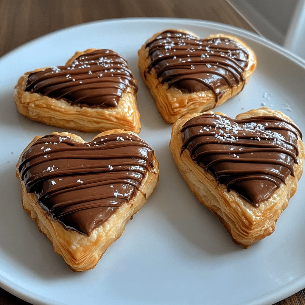 Puff Pastry Chocolate Hearts 21 Puff Pastry Chocolate Hearts