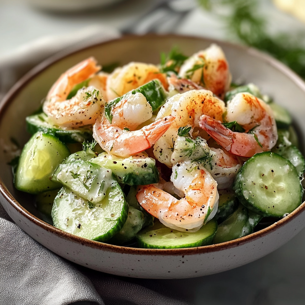 Refreshing Cucumber Shrimp Salad
