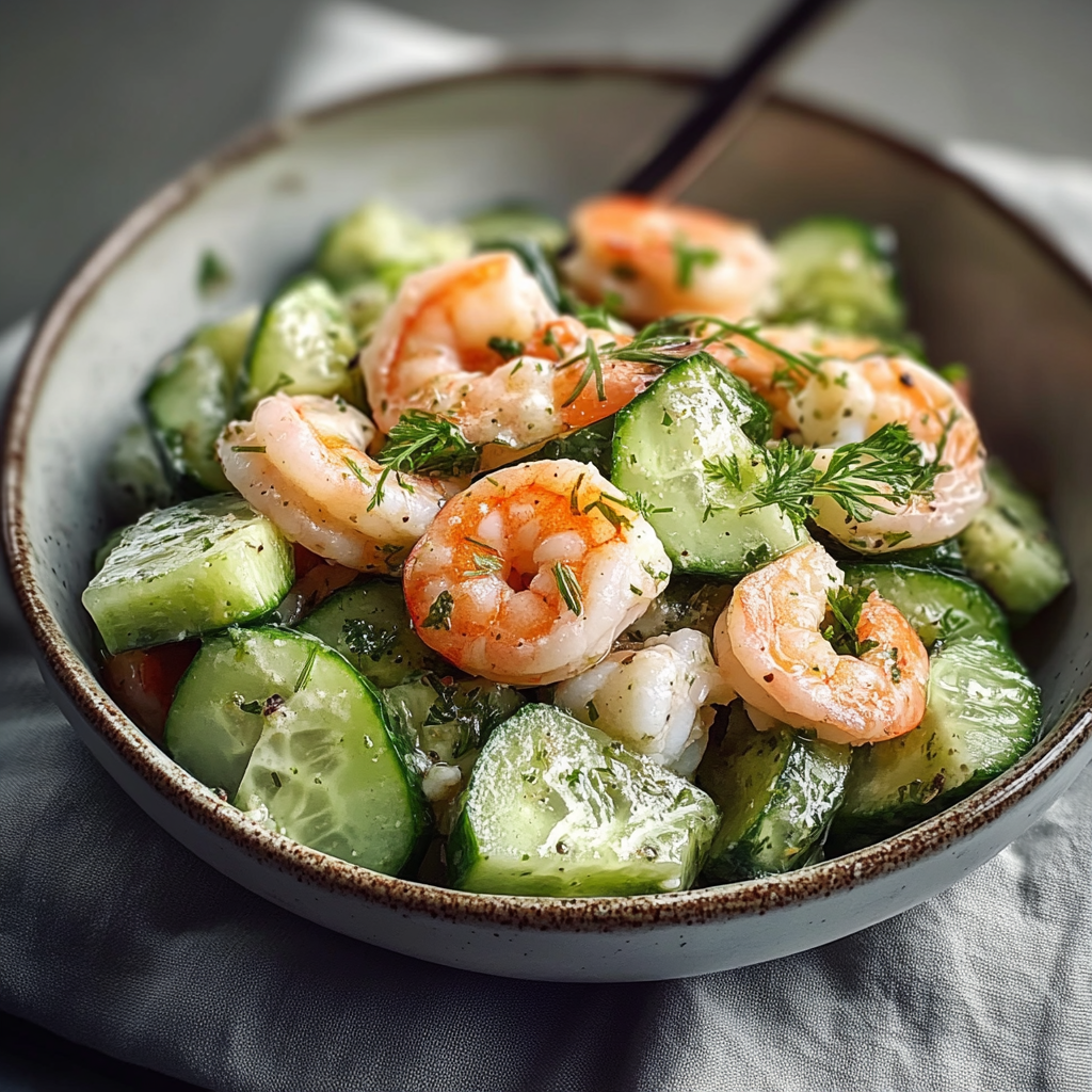 Refreshing Cucumber Shrimp Salad