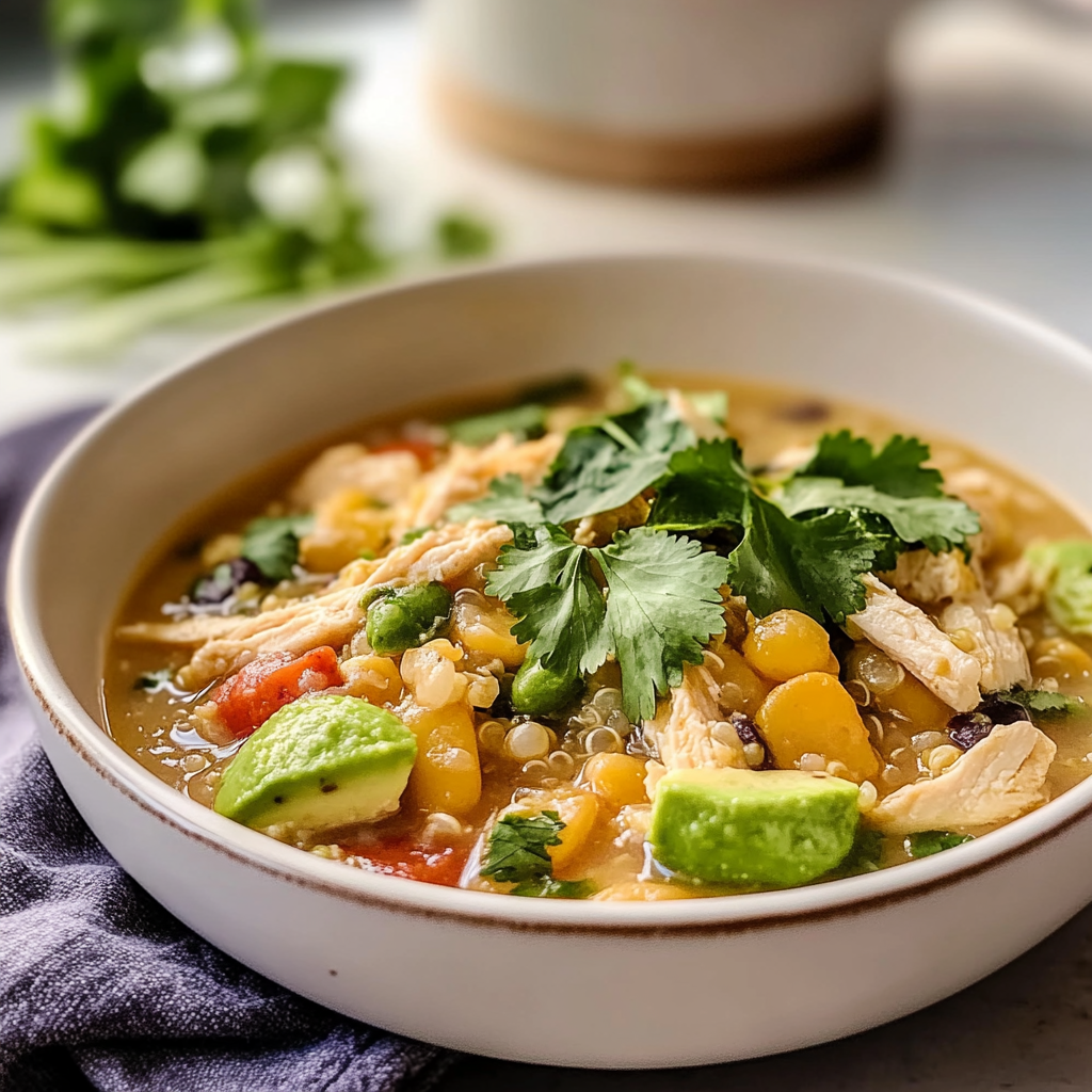 Simple White Chicken Quinoa Chili