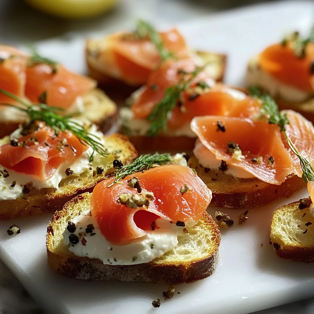 Smoked Salmon Crostini