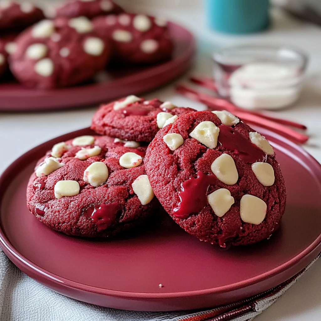 Sourdough Red Velvet Cookies