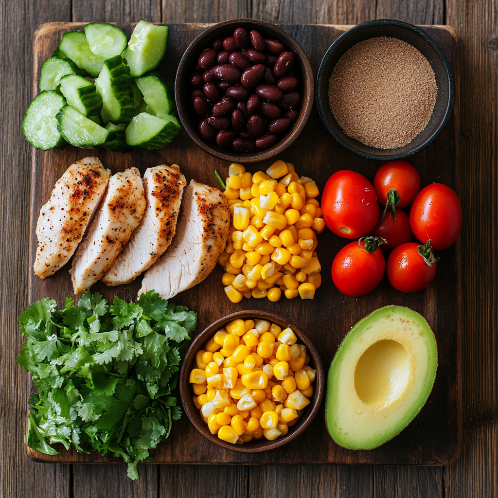 Southwest Chicken Chopped Salad ingredients