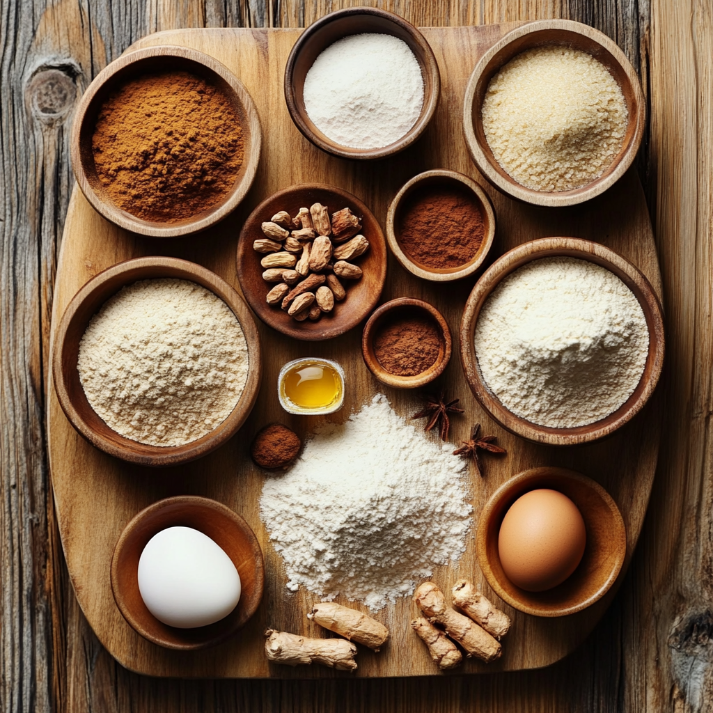Spiced Gingerbread Loaf ingredients