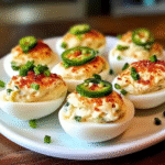 Spicy Jalapeno Popper Deviled Eggs 1