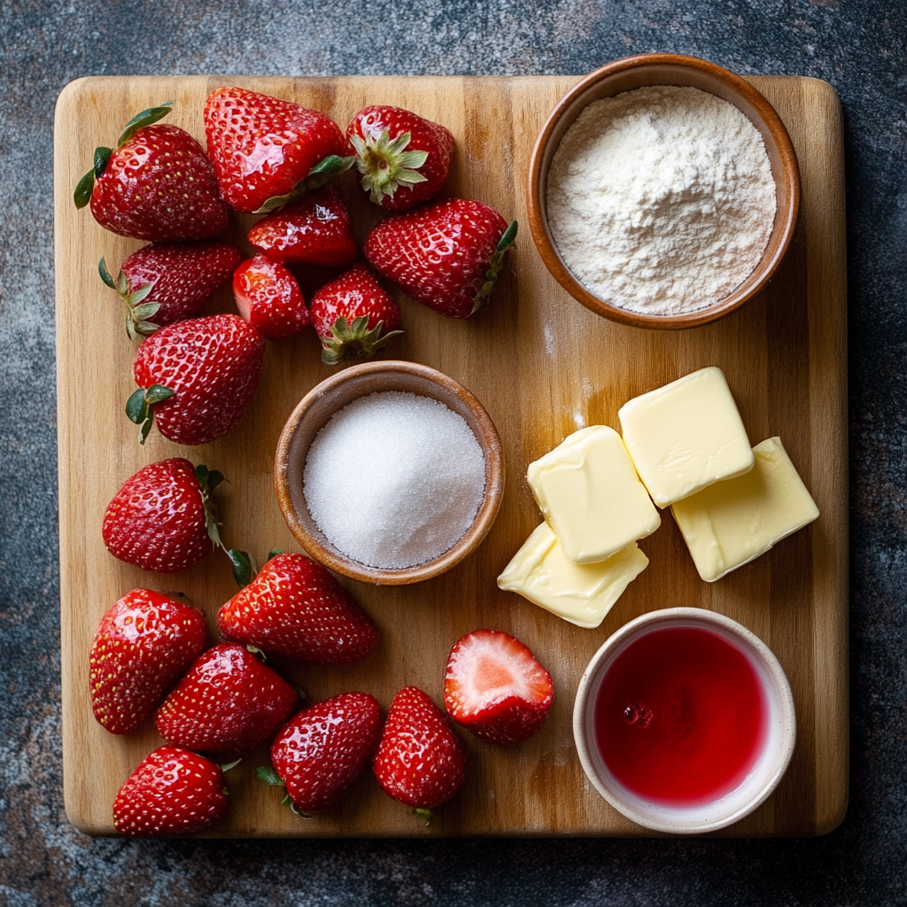 Strawberry Galette ingredients