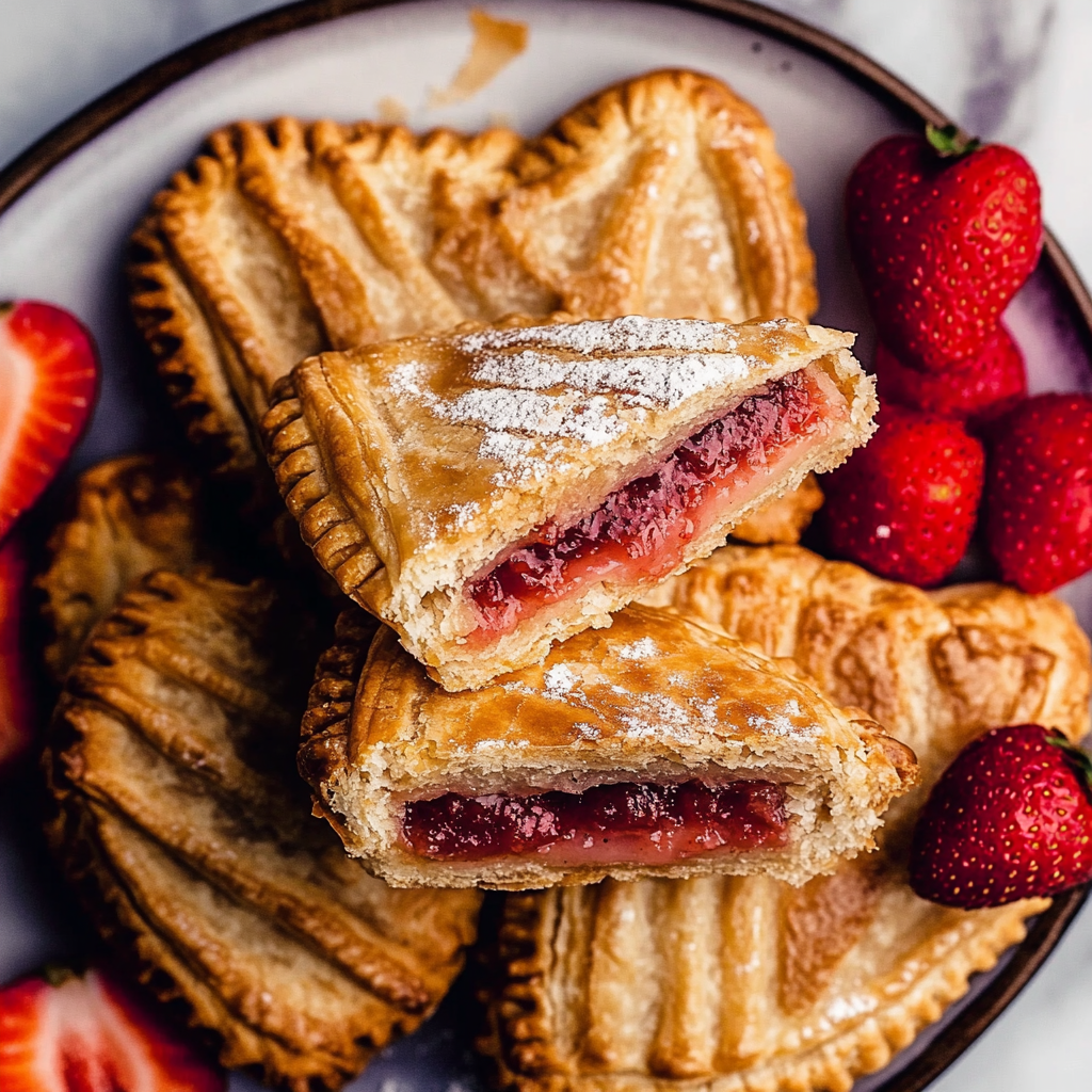Strawberry Heart Hand Pies