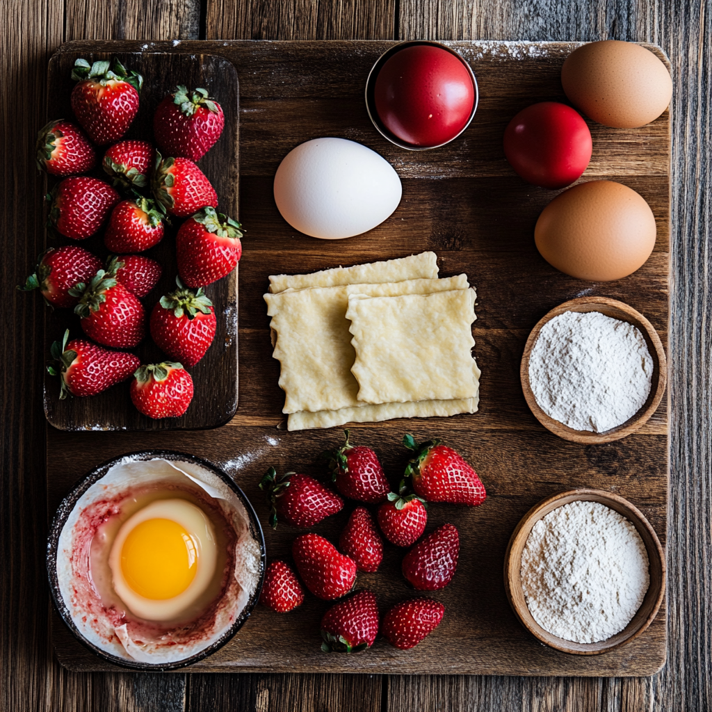 Strawberry Heart Hand Pies ingredients