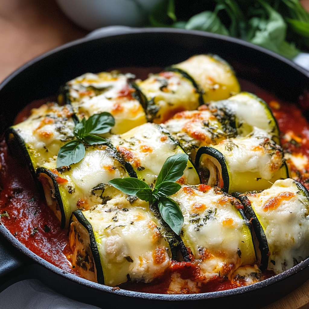 Three Cheese Zucchini Rollatini