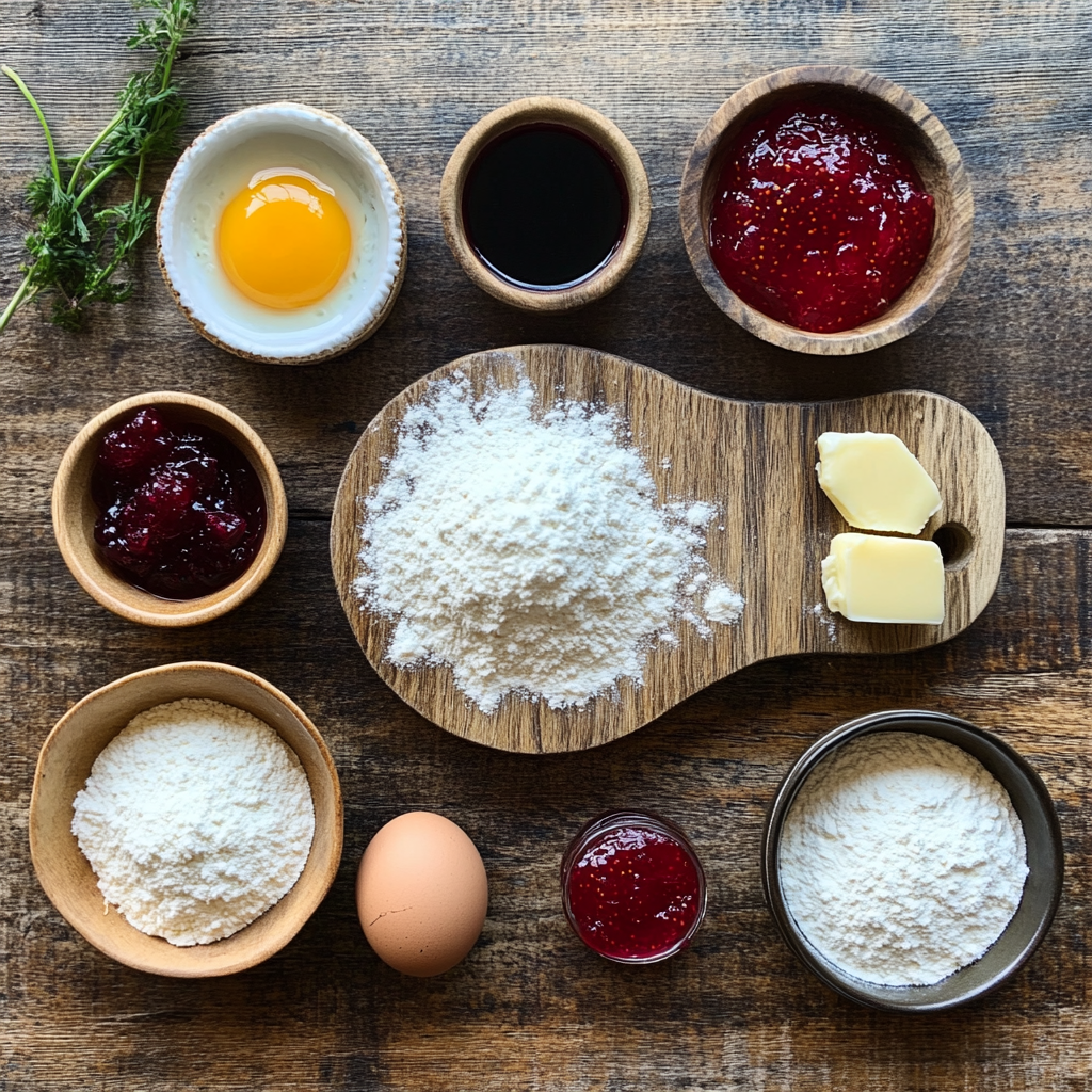 Valentine Jam Heart Thumbprint Cookies ingredients