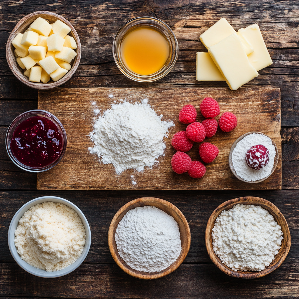 Valentine Thumbprint Cookies ingredients