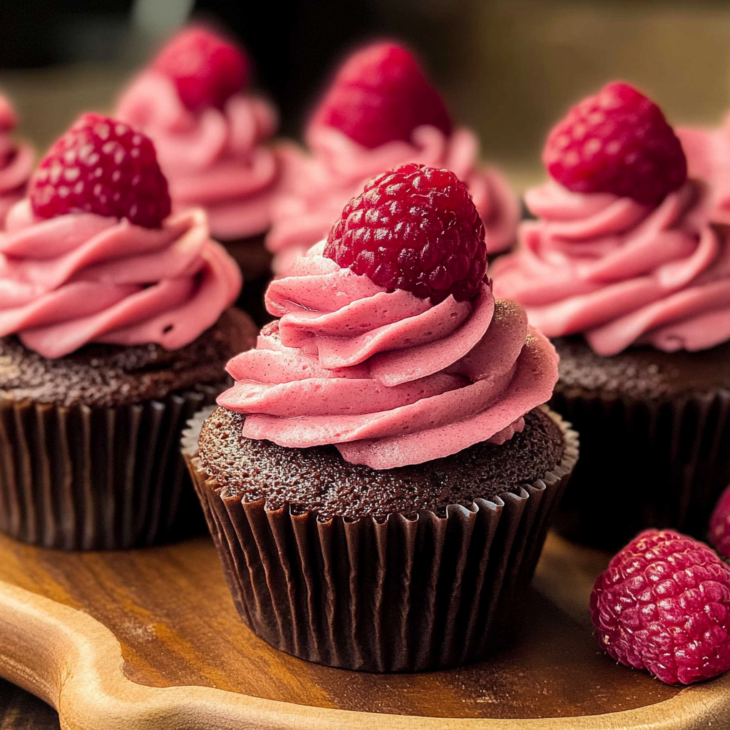 Valentine’s Chocolate Raspberry Cupcakes