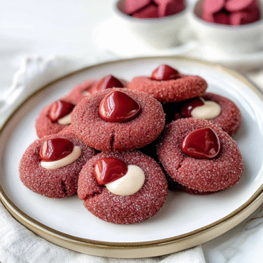 Valentines Red Velvet Blossom Cookies 1