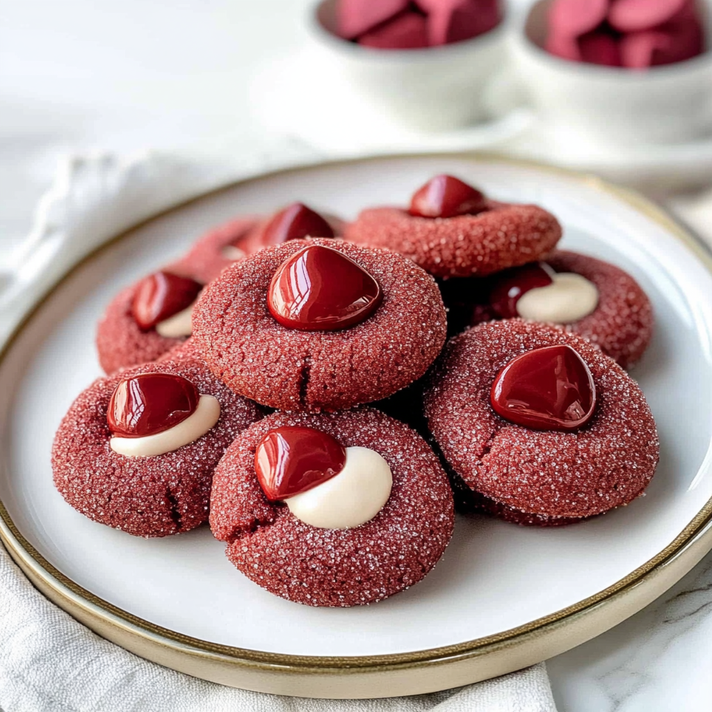 Valentines Red Velvet Blossom Cookies 1