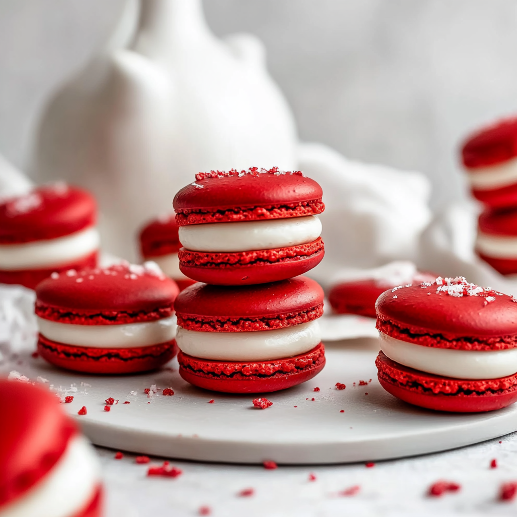Valentine’s Red Velvet Macarons 24 Valentine’s Red Velvet Macarons