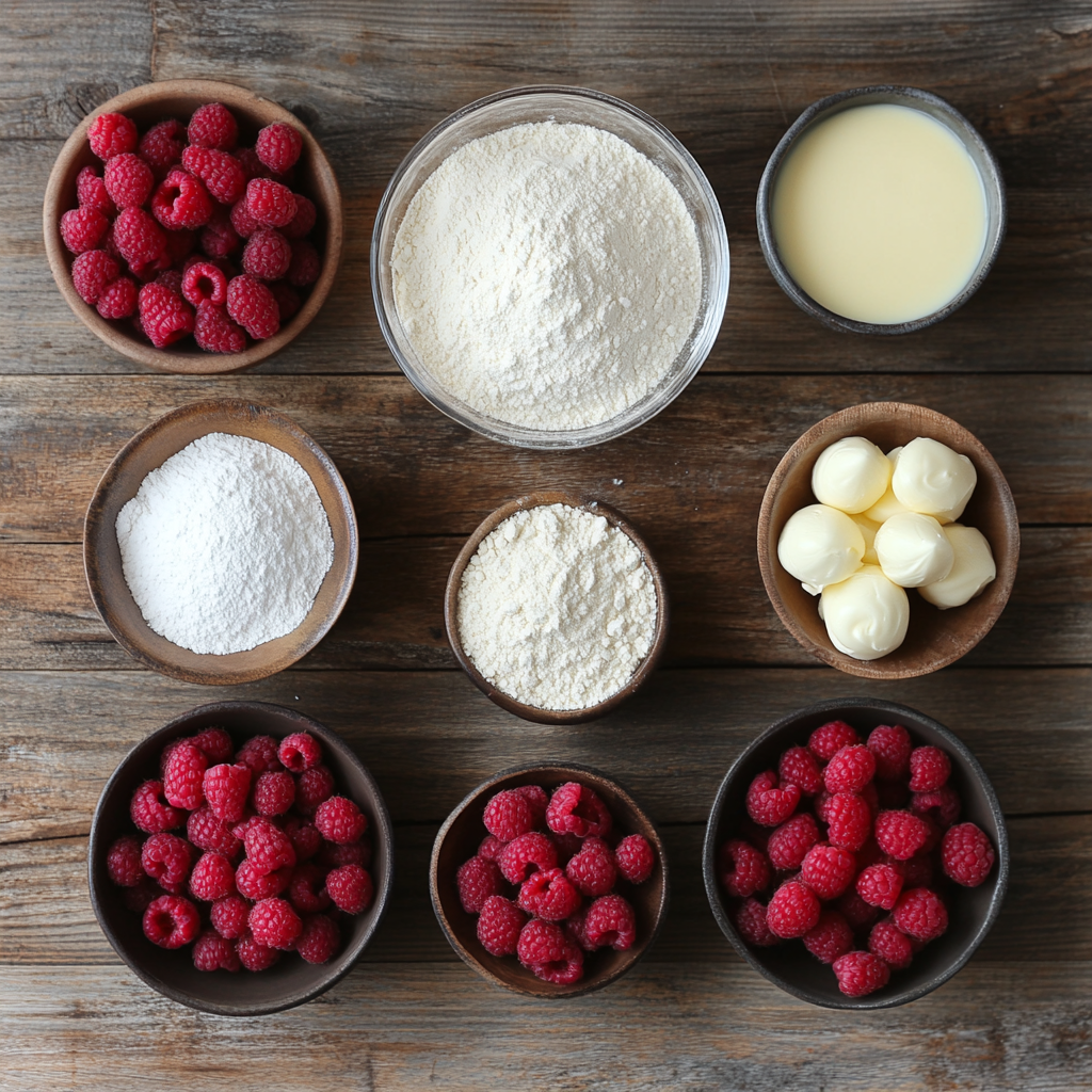 Valentine’s White Chocolate Raspberry Cake ingredients