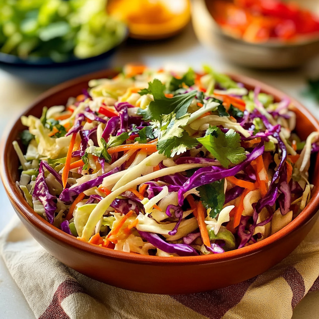 Vegan Mexican Coleslaw with Cilantro Lime