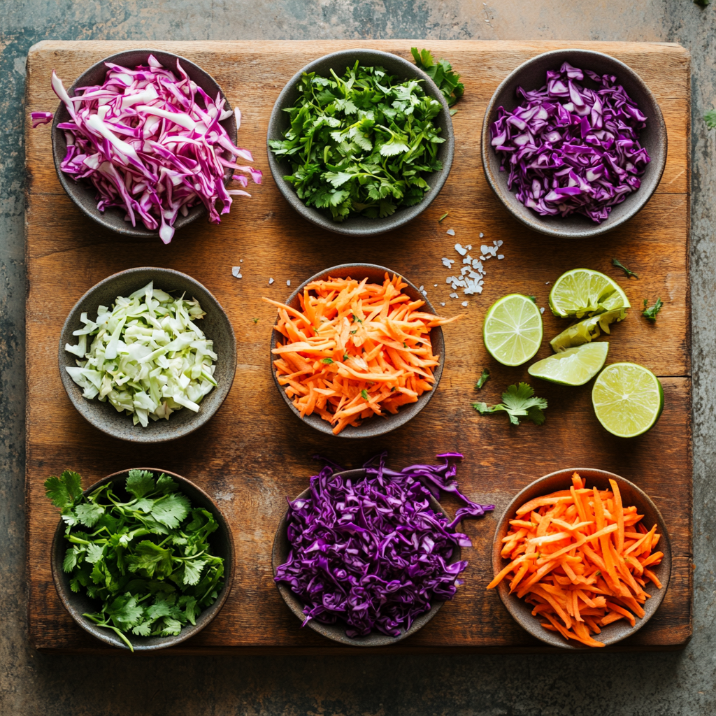 Vegan Mexican Coleslaw with Cilantro Lime ingredients