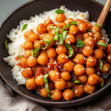Vegan Sticky Sesame Chickpeas 1
