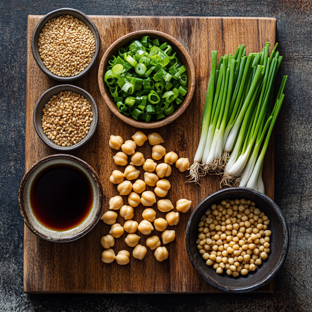 Vegan Sticky Sesame Chickpeas ingredients