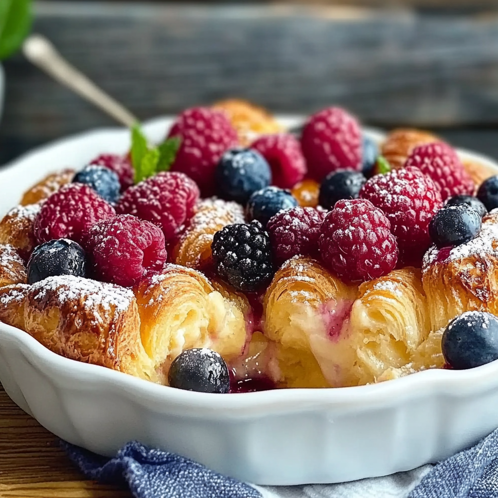 berry croissant casserole