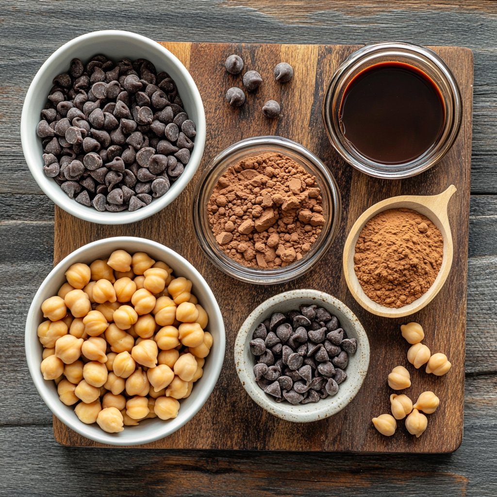 30-Minute Vegan Chickpea Brownies ingredients