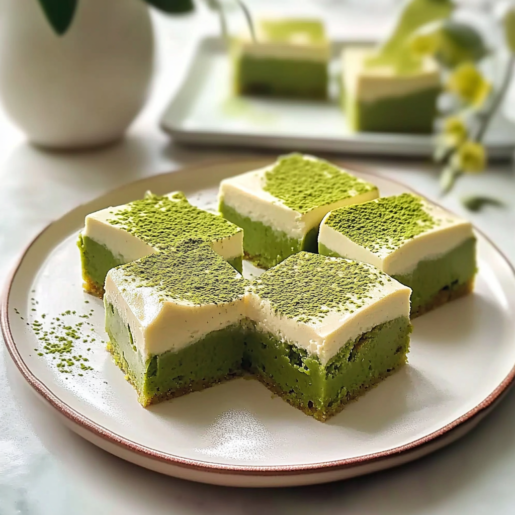 Buttery Matcha Latte Bars 1