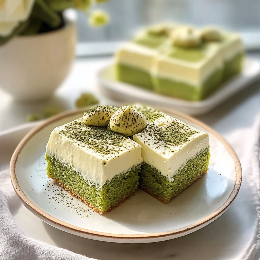 Buttery Matcha Latte Bars