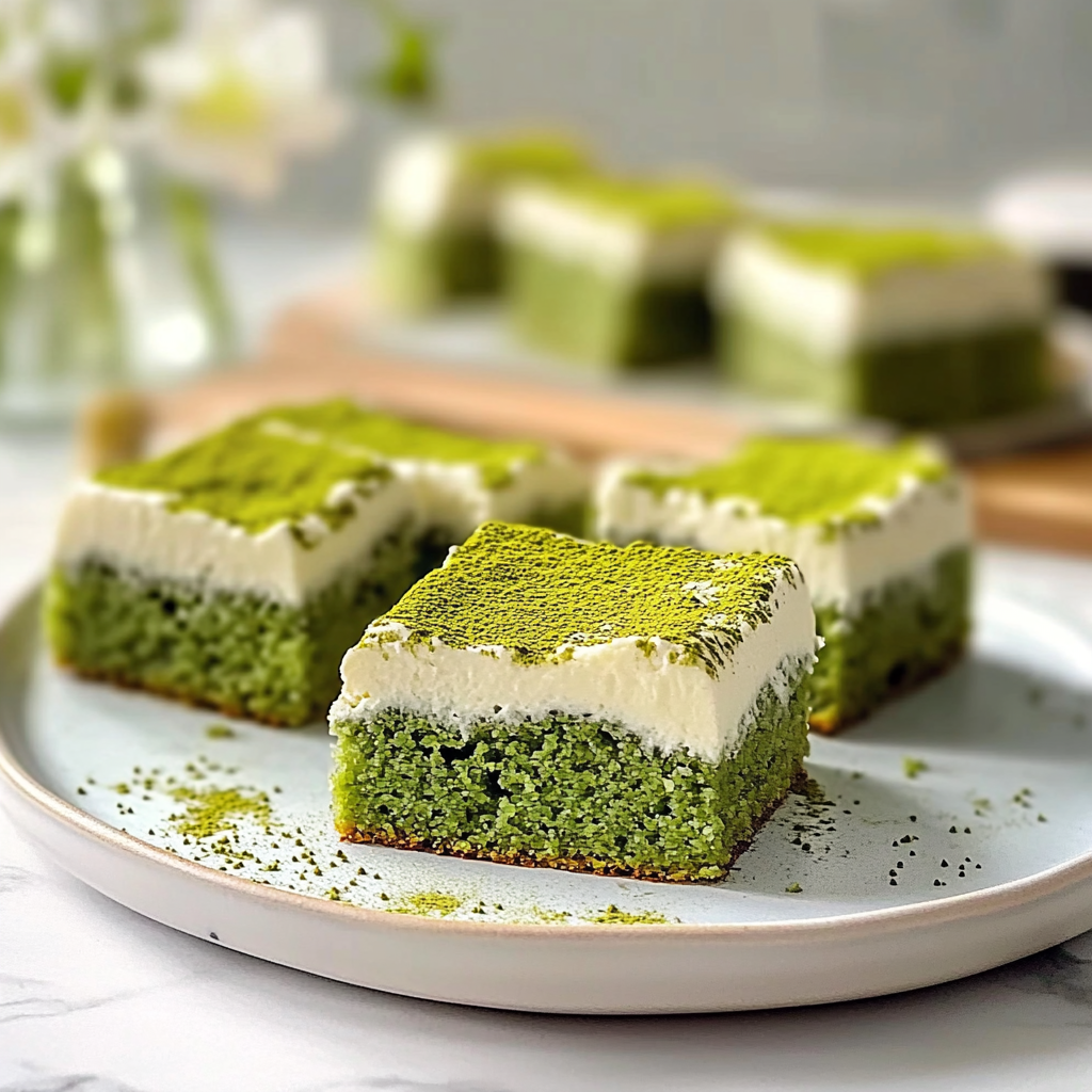 Buttery Matcha Latte Bars