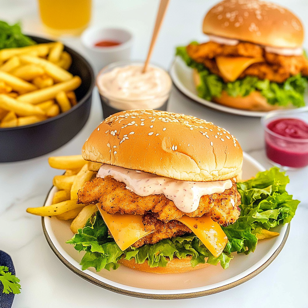 Cajun Crispy Chicken Sandwich with Garlic Aioli